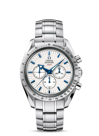 Omega - 321.10.42.50.02.001  Speedmaster Broad Arrow 1957 Stainless Steel / Silver / Bracelet