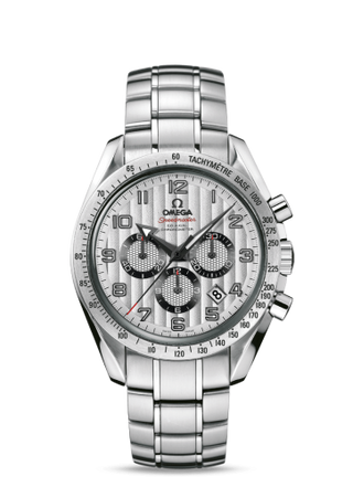 Omega - 321.10.44.50.02.001  Speedmaster Broad Arrow 44.25 Stainless Steel / Silver Stripes / Bracelet