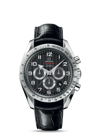 Omega - 321.13.44.50.01.001  Speedmaster Broad Arrow 44.25 Stainless Steel / Black Stripes