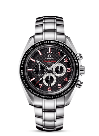 Omega - 321.30.44.50.01.001  Speedmaster Co-Axial 44.25 Stainless Steel / Carbon / Bracelet / Schumacher the Legend