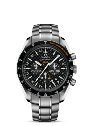 Omega - 321.90.44.52.01.001  Speedmaster HB-SIA Co-Axial GMT Titanium / Black Carbon / Bracelet