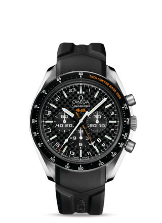 Omega - 321.92.44.52.01.001  Speedmaster HB-SIA Co-Axial GMT Titanium / Black Carbon / Rubber