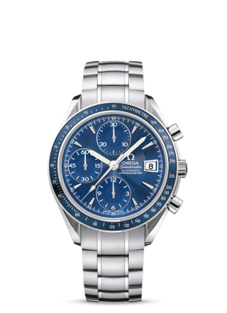 Omega - 3212.80.00  Speedmaster Date 40 Stainless Steel / Blue / Bracelet