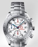 Omega - 323.10.40.40.04.001  Speedmaster Date 40 Stainless Steel / White / Bracelet / Olympic Timeless