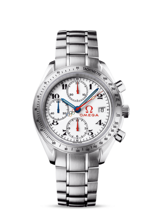 Omega - 323.10.40.40.04.001  Speedmaster Date 40 Stainless Steel / White / Bracelet / Olympic Timeless