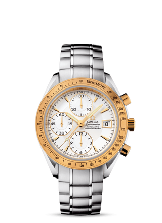 Omega - 323.21.40.40.02.001  Speedmaster Date 40 Stainless Steel / Yellow Gold / Silver / Bracelet