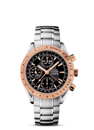 Omega - 323.21.40.44.01.001  Speedmaster Day-Date 40 Stainless Steel / Red Gold / Black / Bracelet