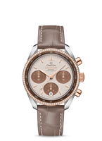 Omega Speedmaster Racing Master Co-Axial Stainless Steel / White / Alligator (324.28.38.50.02.002)