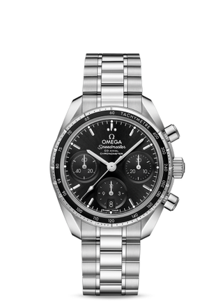 Omega - 324.30.38.50.01.001  Speedmaster Co-Axial 38 Stainless Steel / Black / Bracelet