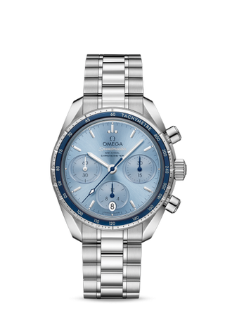 Omega - 324.30.38.50.03.001  Speedmaster Co-Axial 38 Stainless Steel / Blue / Bracelet