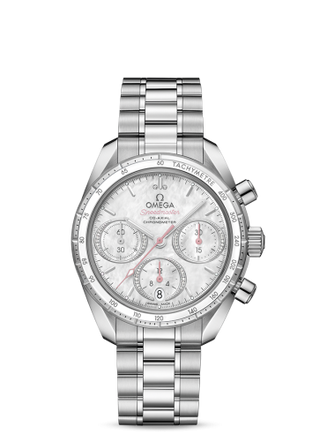 Omega - 324.30.38.50.55.001  Speedmaster Co-Axial 38 Stainless Steel / MOP / Bracelet