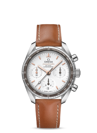 Omega - 324.32.38.50.02.001  Speedmaster Co-Axial 38 Stainless Steel / Silver / Strap