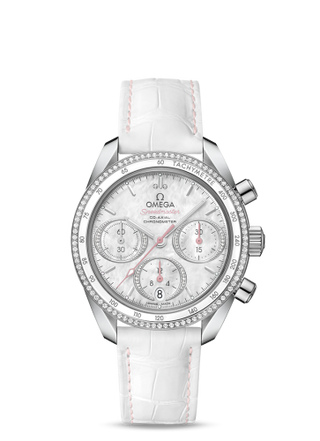 Omega - 324.38.38.50.55.001  Speedmaster Co-Axial 38 Stainless Steel / Diamond / MOP / Strap