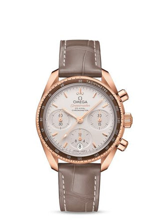 Omega - 324.63.38.50.02.003  Speedmaster Co-Axial 38 Sedna Gold / Diamond / Silver / Strap