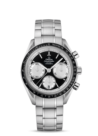 Omega - 326.30.40.50.01.002  Speedmaster Racing Co-Axial Chronograph Stainless Steel / Inverted Panda / Bracelet