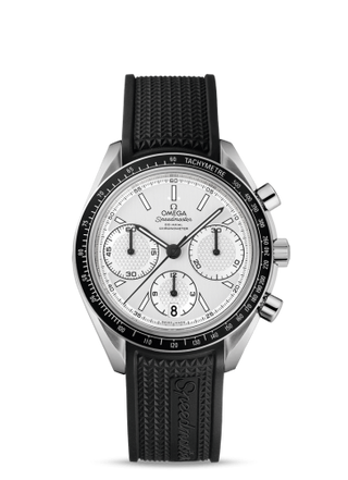 Omega - 326.32.40.50.02.001  Speedmaster Racing Co-Axial Chronograph Stainless Steel / Silver / Rubber