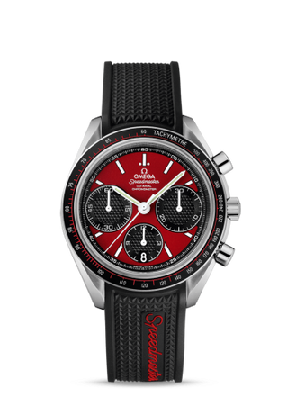 Omega - 326.32.40.50.11.001  Speedmaster Racing Co-Axial Chronograph Stainless Steel / Red / Rubber