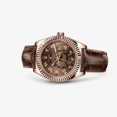 Rolex - 326135-0001  Sky-Dweller Everose / Chocolate / Alligator