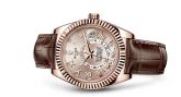 Rolex - 326135-0004  Sky-Dweller Everose / Sundust / Alligator