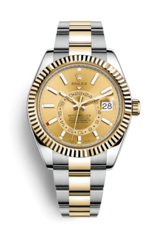 Rolex - 326933-0001  Sky-Dweller Stainless Steel / Yellow Gold / Champagne