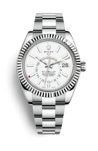 Rolex - 326934-0001  Sky-Dweller Stainless Steel / White Gold / White