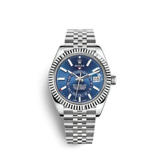 Rolex - 326934-0004  Sky-Dweller Stainless Steel / White Gold / Blue / Jubilee