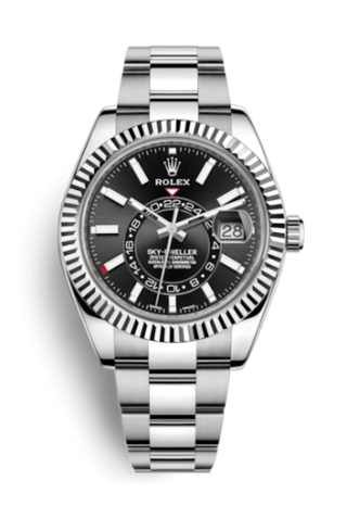 Rolex - 326934-0005  Sky-Dweller Stainless Steel / White Gold / Black