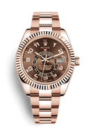 Rolex Sky-Dweller Yellow Gold / Champagne Arabic / Alligator (326935-0003)