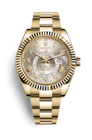 Rolex - 326938-0001  Sky-Dweller Yellow Gold / Silver Roman