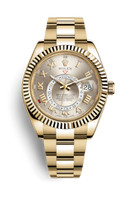 Rolex Sky-Dweller Yellow Gold / Black / Alligator (326938-0001)