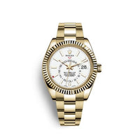 Rolex Sky-Dweller Yellow Gold / White / Alligator (326938-0005)