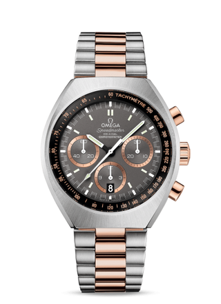 Omega - 327.20.43.50.01.001  Speedmaster Mark II Co-Axial Chronograph Stainless Steel / Sedna Gold / Grey / Bracelet