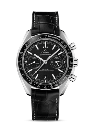 Omega - 329.33.44.51.01.001  Speedmaster Racing Master Co-Axial Stainless Steel / Black / Alligator