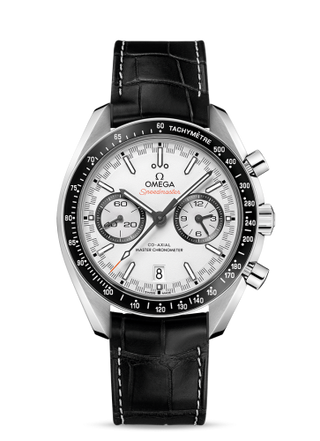 Omega - 329.33.44.51.04.001  Speedmaster Racing Master Co-Axial Stainless Steel / White / Alligator