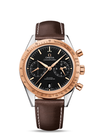 Omega - 331.22.42.51.01.001  Speedmaster 57 Co-Axial Stainless Steel / Red Gold / Black