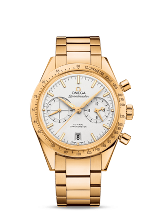 Omega - 331.50.42.51.02.001  Speedmaster 57 Co-Axial Yellow Gold / Silver / Bracelet