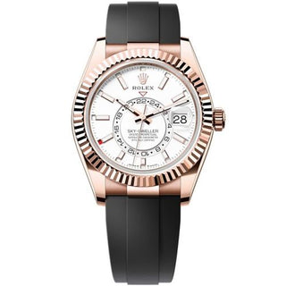 Rolex - 336235-0003  Sky-Dweller Everose / White / OysterFlex