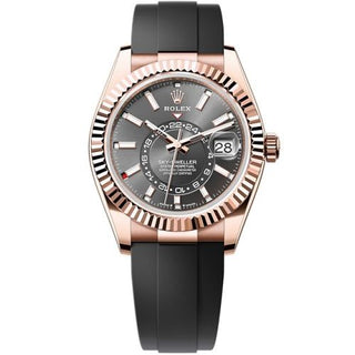 Rolex - 336235-0004  Sky-Dweller Everose / Slate / OysterFlex