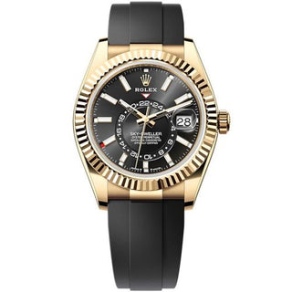 Rolex - 336238-0002  Sky-Dweller Yellow Gold / Black / OysterFlex