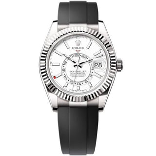 Rolex - 336239-0003  Sky-Dweller White Gold / White / OysterFlex