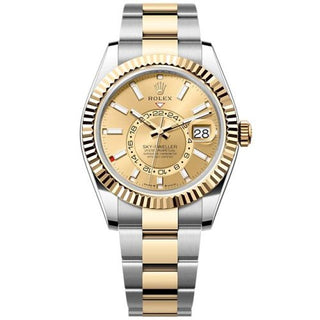 Rolex - 336933-0001  Sky-Dweller Stainless Steel - Yellow Gold / Champagne / Oyster