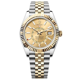 Rolex - 336933-0002  Sky-Dweller Stainless Steel - Yellow Gold / Champagne / Jubilee