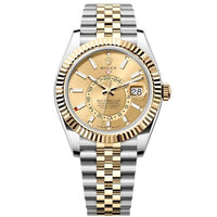 Rolex Sky-Dweller Stainless Steel - Yellow Gold / White / Jubilee (336933-0002)