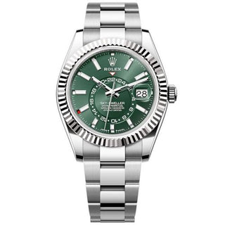 Rolex - 336934-0001  Sky-Dweller Stainless Steel - White Gold / Green / Oyster