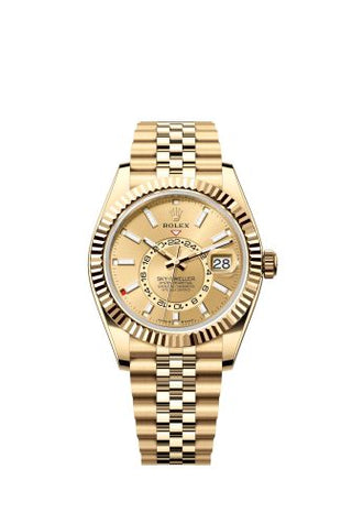 Rolex - 336938-0004  Sky-Dweller Yellow Gold / Champagne / Jubilee