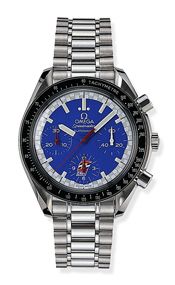 Omega - 3510.80.00  Speedmaster Reduced Stainless Steel / Blue / Bracelet / Cart