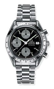 Omega - 3511.50.00  Speedmaster Date 39 Stainless Steel / Black - Silver / Bracelet