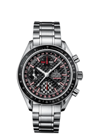 Omega - 3529.50.00  Speedmaster Day-Date 39 Stainless Steel / Black Carbon / Bracelet / Michael Schumacher World Champion