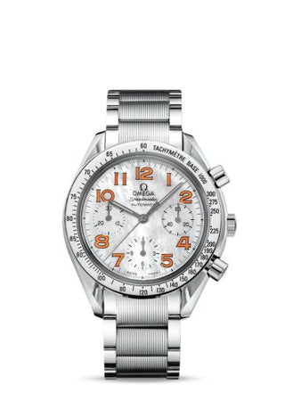 Omega - 3534.78.00  Speedmaster Reduced Ladies Stainless Steel / MOP-Orange / Bracelet