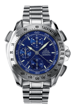 Omega - 3540.80.00  Speedmaster Split-Seconds Stainless Steel / Blue / Bracelet